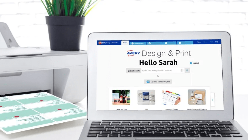 Avery softver Design&Print