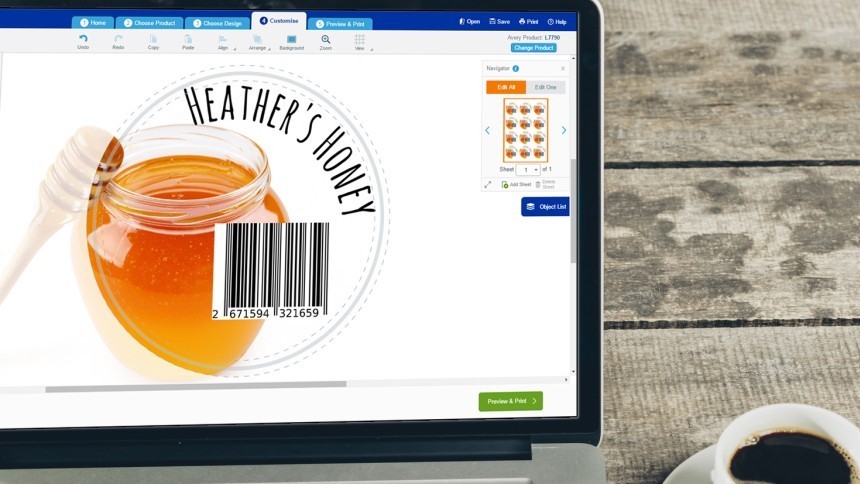 Avery Barcode Generator korisnički priručnik