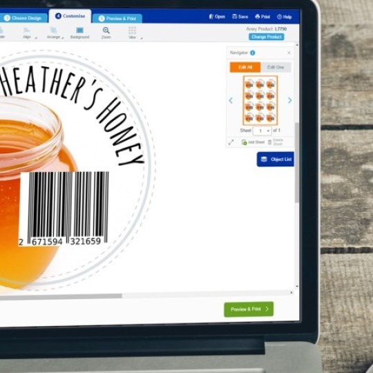 Avery Barcode Generator korisnički priručnik