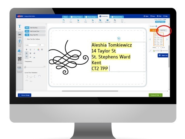 Dovršite spajanje i formatirajte svoje oznake