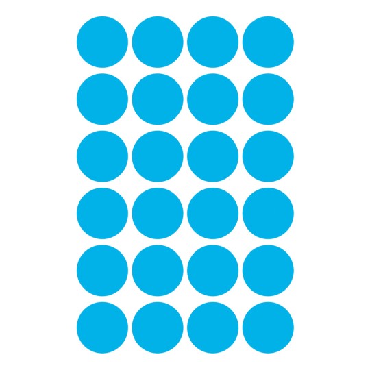 Ilustracija pojedinačni list, Artikl: 3005, Označne točke, Format: ⌀ 18 mm, 24 označne točke/ list?