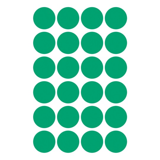 Slika pojedinačnog lista, Artikl: 3006, oznake, Format: ⌀ 18 mm, 24 oznake/stranica