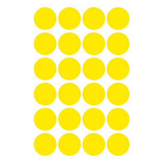 Prikaz pojedinačnog lista, artikl: 3007, označne točke, format: ⌀ 18 mm, 24 označne točke/ list?