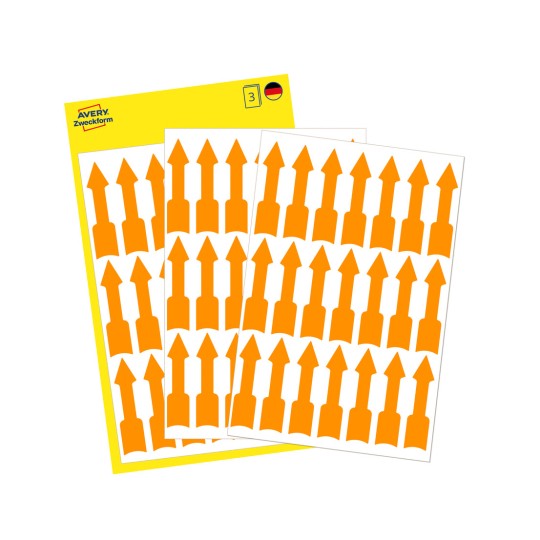Slika pakovanja s listom naljepnica: Avery Zweckform naljepnice u posebnim formatima, artikal: 3008, format: 39 x 9 mm, sadržaj: 63 naljepnice / 3 lista, 21 naljepnica/list?