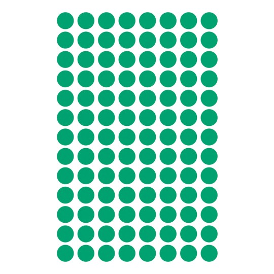 Slika pojedinačnog lista, artikl: 3012, oznake, format: ⌀ 8 mm, 104 oznake/list?