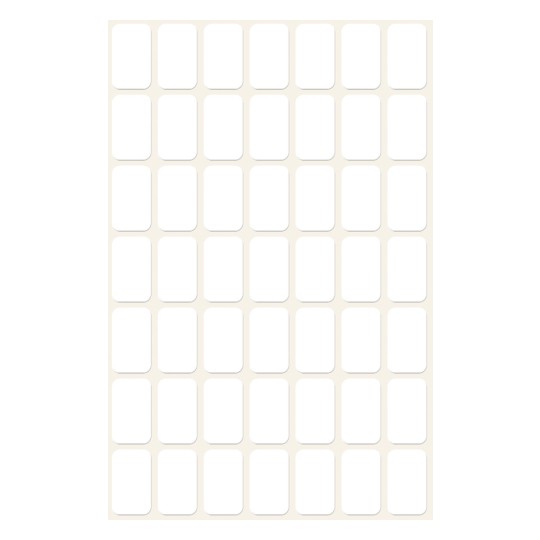 Slika pojedinačni list, Artikal: 3072, Višenamjenske naljepnice, Format: 16 x 9 mm, 49 naljepnica/ploča.