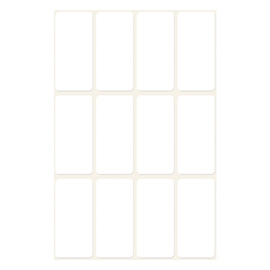 Slika pojedinačnog lista, artikl: 3077, višenamjenske naljepnice, format: 38 x 18 mm, 12 naljepnica/ list?