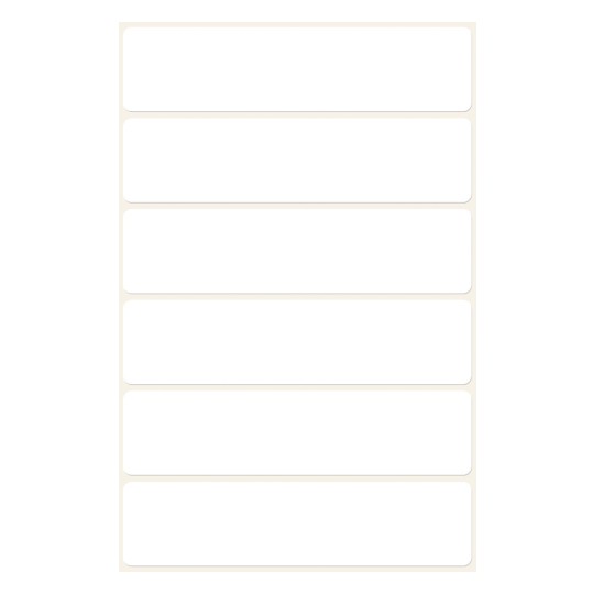 Slika pojedinačni list, Artikl: 3080, Višenamjenske naljepnice, Format: 76 x 19 mm, 6 naljepnica/ list?