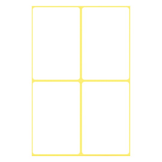 Slika pojedinačnog lista, članak: 3087, višestruke namjene naljepnice, format: 54 x 35 mm, 4 naljepnice/list?