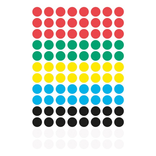 Slika pojedinačni list, artikl: 3090, oznake, format: ⌀ 8 mm, 104 oznaka/list?