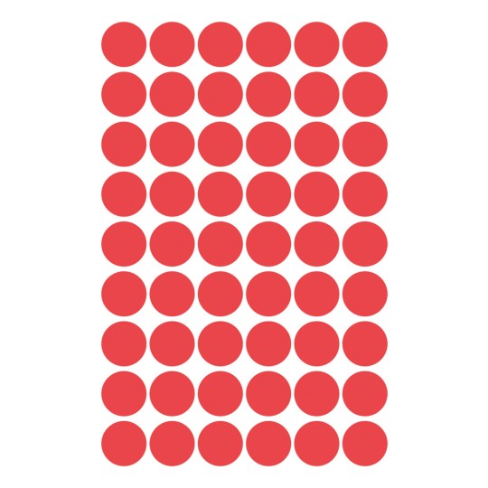 Slika pojedinačnog lista, Artikl: 3141, oznake, format: ⌀ 12 mm, 54 oznaka/ list?