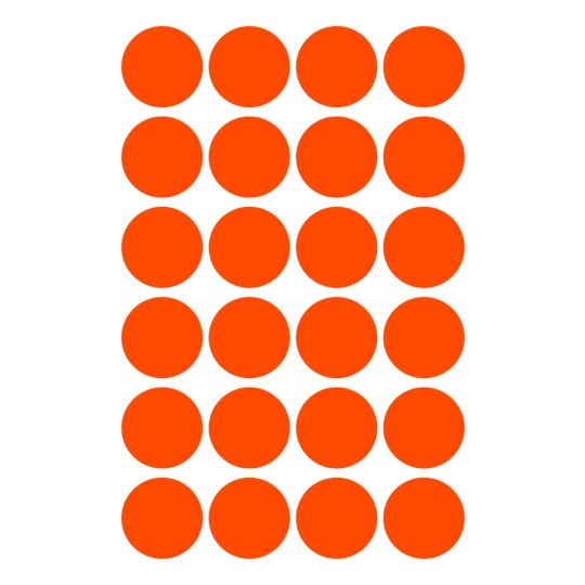 Slika pojedinačni list, artikal: 3172, oznake, format: ⌀ 18 mm, 24 oznake/list?