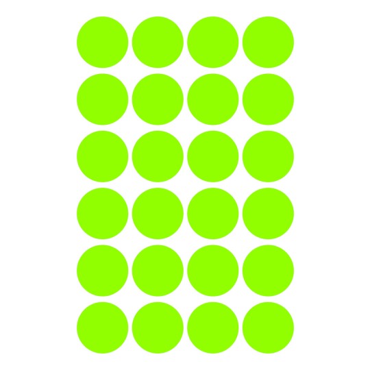 Slika pojedinačnog lista, Artikl: 3174, Oznake, Format: ⌀ 18 mm, 24 oznake/po listu?