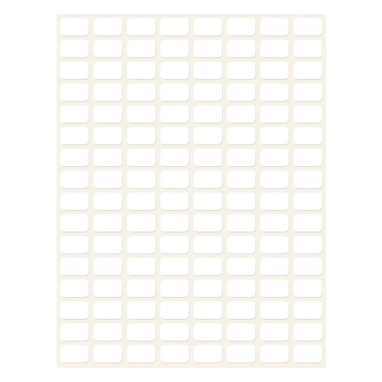 Slika pojedinačnih listova, artikl: 3306, višenamjenske naljepnice, format: 13 x 8 mm, 128 naljepnica/ark.