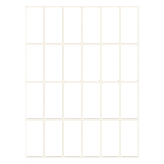 Slika pojedinačnog lista, Artikal: 3324, Višenamjenske etikete, Format: 38 x 18 mm, 24 etiketa/ark.