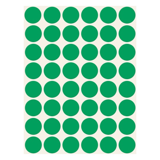 Slika pojedinačni list, Članak: 3376, Oznake točaka, Format: ⌀ 18 mm, 48 oznaka/ark?