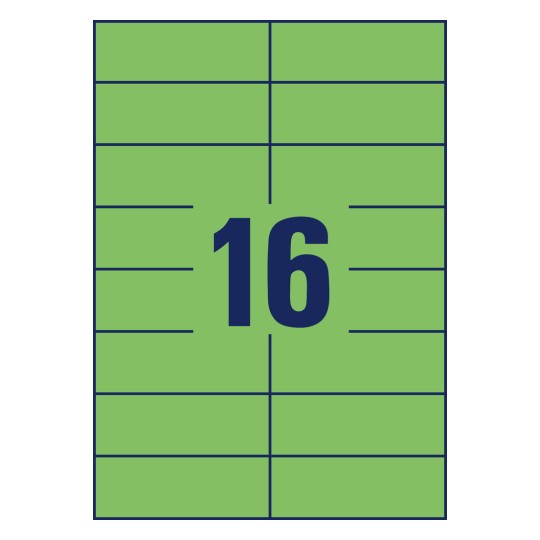 Probijena crtežna ploča A4, Artikl: 3454, Obojene naljepnice, Format: 105 x 37 mm, 16 naljepnica/ploča?