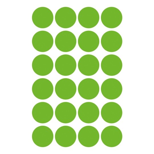 Slika pojedinačni list, Artikl: 3597, oznake, Format: ⌀ 18 mm, 24 oznaka/ploča?