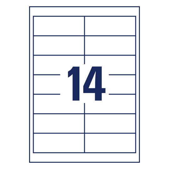 Crtanje ispisa pojedinačnog lista A4, Artikl: 3678, Univerzalne naljepnice, Format: 97 x 37 mm, 14 naljepnica/ list?