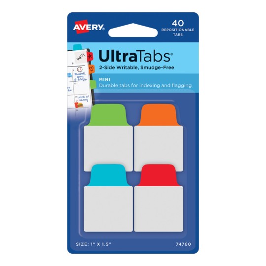 Slika proizvoda: Avery Zweckform, Artikl: 74760, Samoljepljive trake, 25,4 x 38,1 mm, Malo pakiranje, 40 komada.