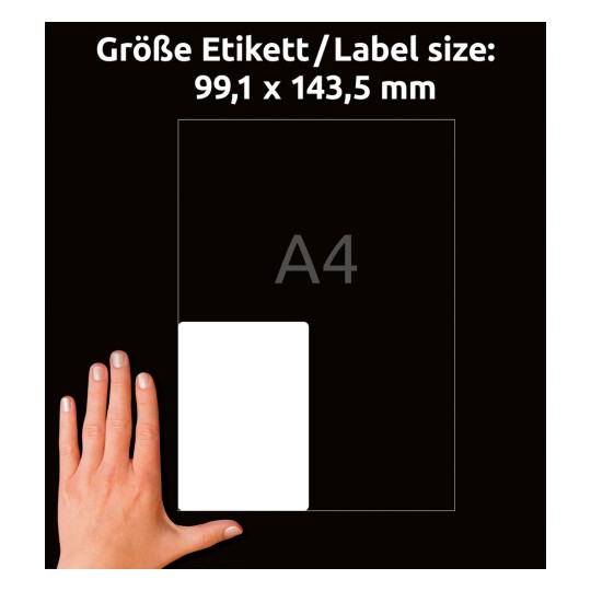 Veličina usporedbe s rukom, Artikal: 8017-300, jedan list otpremnice, format: 99,1 x 143,5 mm, boja: bijela?