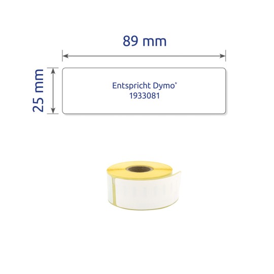 Pojedinačna slika etikete, artikl: A1933081, naljepnice u roli, format: 25 x 89 mm, 350 naljepnica/rola