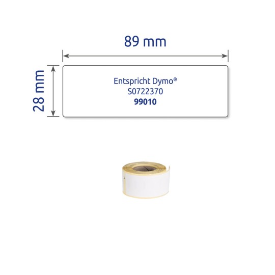 Pojedinačna slika naljepnice, Artikl: AS0722370, Naljepnice u rolama, Format: 28 x 89 mm, 130 naljepnica/rola
