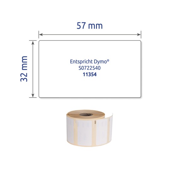 Pojedinačna slika etikete, Artikl: AS0722540, Role-etikete, Format: 32 x 57 mm, 1.000 etiketa/rola