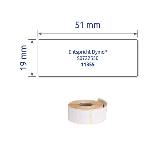 Pojedinačna slika etikete, Artikl: AS0722550, Etikete na rolama, Format: 19 x 51 mm, 500 etiketa/rola?