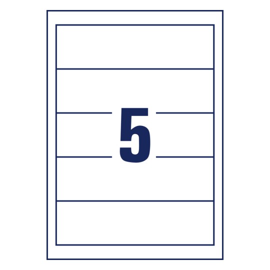 Pojedinačni list A4 s nacrtom probijanja, Artikl: C32267-25, Umetni štitnici za registratore, Format: 54 x 190 mm, 5 komada/list?