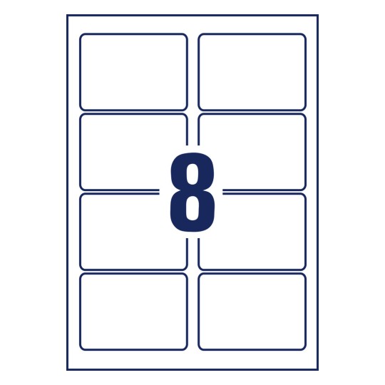 Pojedinačni list crteža stanica A4, Artikal: C6081-10, Sjajni naljepnici, Format: 88,9 x 63,5 mm, 8 naljepnica/ark.