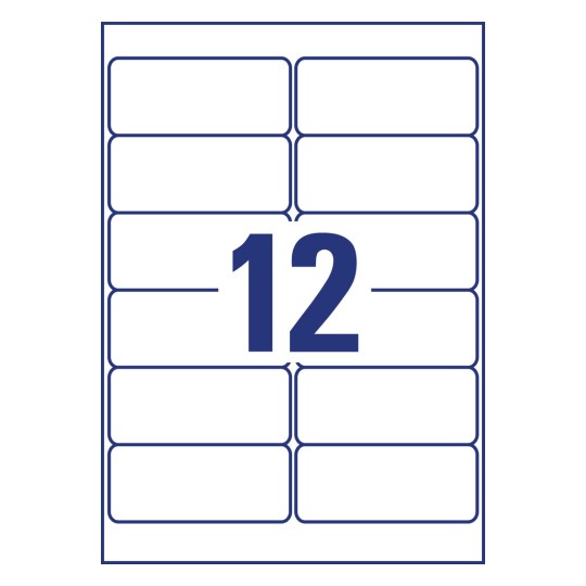 Stanzni crtež pojedinačnog lista A4, Artikl: J4776-10, Vodootporne folijske naljepnice, Format: 99,1 x 42,3 mm, 12 naljepnica/list?