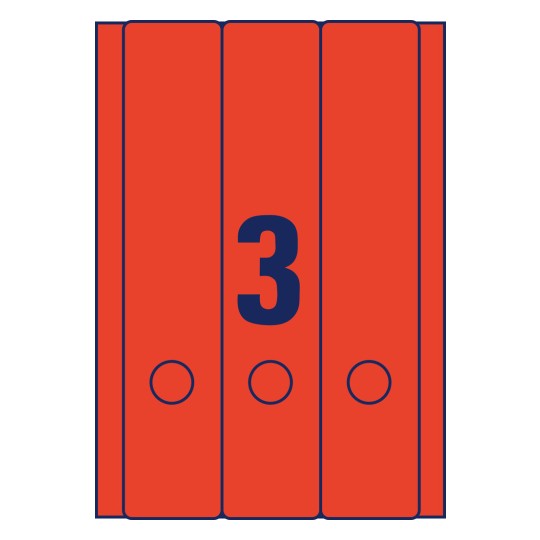 Iscrtaj pojedinačne listove A4, Artikl: L4752-20, Naljepnice za registratore, Format: 61 x 297 mm, 3 naljepnice/ list?