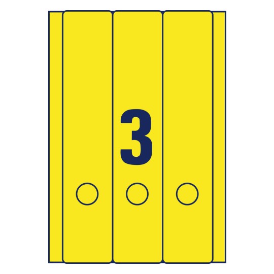 Stanzni crtež pojedinačnog lista A4, Artikl: L4755-20, Naljepnice za registratore, Format: 61 x 297 mm, 3 naljepnice/stranica?