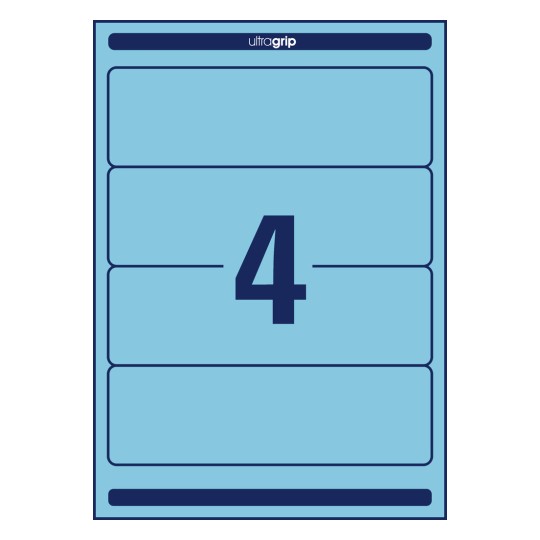 Nacrt za isjecanje pojedinačnog lista A4, Artikl: L4767-100, Naljepnice za registratore, Format: 61 x 192 mm, 4 naljepnice/list?