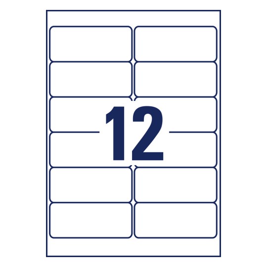 Crtanje probijanja pojedinačnog lista A4, Artikal: L4772-25, Adresne naljepnice, Format: 99,1 x 42,3 mm, 12 naljepnica/list?
