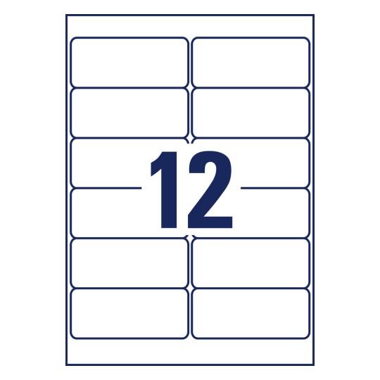 Izrezivanje nacrta Jedan list A4, Artikal: L4776-20, Vodootporne folijske naljepnice, Format: 99,1 x 42,3 mm, 12 naljepnica/ list?