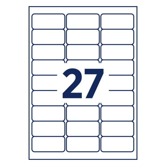 Stanz crtež pojedinačni list A4, Artikl: L4784-20, Imenske oznake, Format: 63,5 x 29,6 mm.