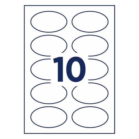 Jednostruka arkmapeža A4, Artikal: L4882-20, oznake s imenima, format: 85 x 50 mm.