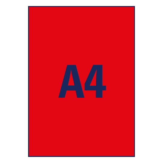 Crtanje izrezivanja pojedinačnog lista A4, Artikl: L6005-25, Etikete u posebnim bojama, Format: 210 x 297 mm, 1 etiketa/list?