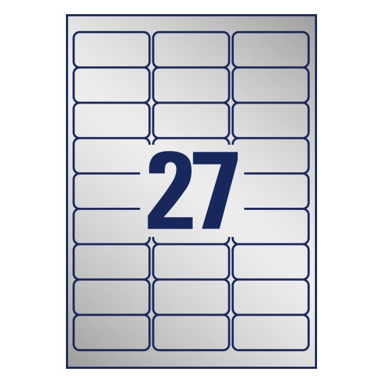 Crtanje štancanja, pojedinačni list A4, Artikl: L6011-8, Natpisne naljepnice, Format: 63,5 x 29,6 mm, 27 naljepnica/ list?