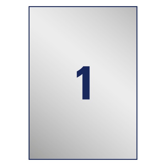 Šablona za rezanje pojedinačni list A4, Artikl: L6013-20, Natpisne etikete, Format: 210 x 297 mm, 1 etiketa/list?