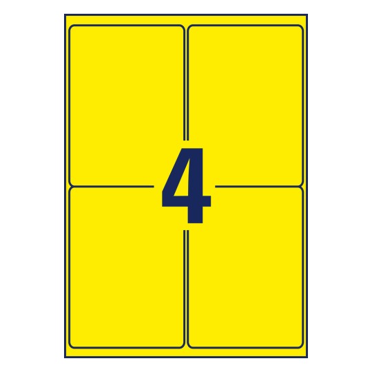 Bušenje crteža pojedinačnog lista A4, Artikl: L6127-20, Otporne na vremenske uvjete folijske naljepnice, Format: 99,1 x 139 mm, 4 naljepnice/ljepenka?