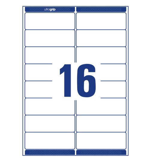 Crttež urezivanja pojedinačnog lista A4, Artikl: L7162-100, Adresne naljepnice, Format: 99,1 x 33,9 mm, 16 naljepnica/list?