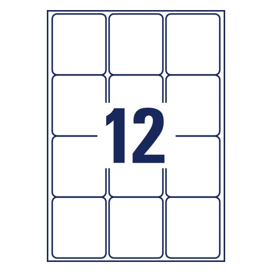 Nacrt pojedinačnog lista A4, stavka: L7164-100, adrese-etikete, format: 63,5 x 72 mm, 12 etiketa/stranica?