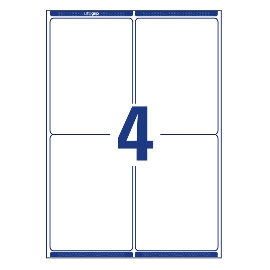 Stanzirani crtež pojedinačnog lista A4, Artikl: L7169-100, dostavne naljepnice, Format: 99,1 x 139 mm, 4 naljepnice/arka?