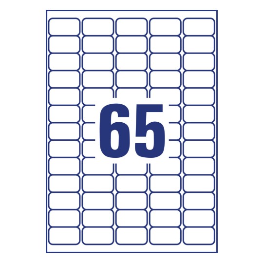 Stanz desni crtež pojedinačni list A4, Artikl: L7551-25, Adresne naljepnice, Format: 38,1 x 21,2 mm, 65 naljepnica/list?