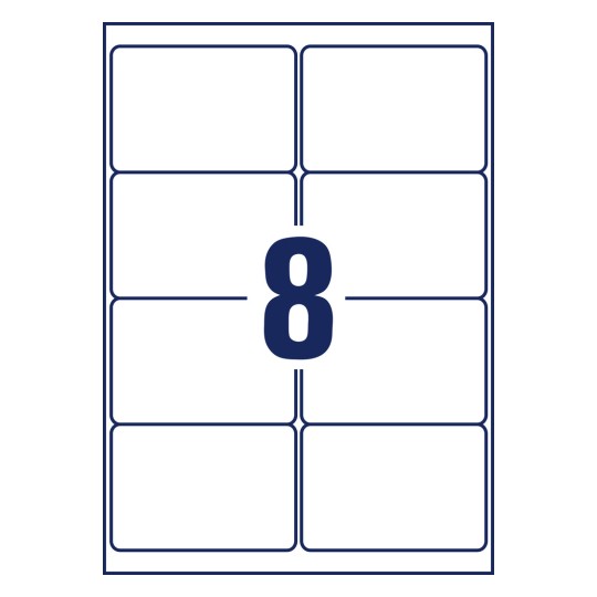 Stanzcrtež pojedinačni list A4, Artikl: L7765-40, Sjajne naljepnice, Format: 99,1 x 67,7 mm, 8 naljepnica/list?