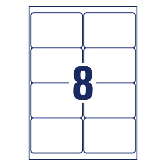 Crtatični list pojedinačnog lista A4, Artikl: L7914-40, Ultra-otporne folijske naljepnice, Format: 99,1 x 67,7 mm, 8 naljepnica/stranica?