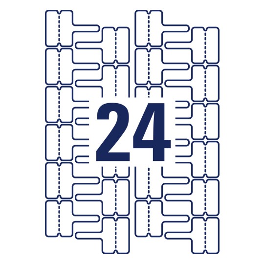 Crtanje po mjerama pojedinačni list A4, Artikal: L7950-20, naljepnice za označavanje kablova, format: 60 x 40 mm, 24 naljepnice/ark?